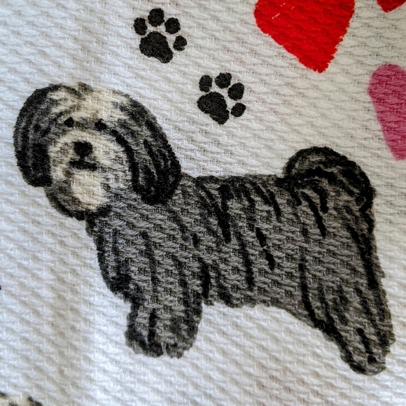 Boston Terrier Frenchie Various Dogs Hearts Set of 2 Kitchen Towel Set Multi NWT - Picture 6 of 14